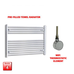 ER-Wifi Thermostatic 1000 x 700 Flat Chrome Pre-Filled Electric Heated Towel Rail