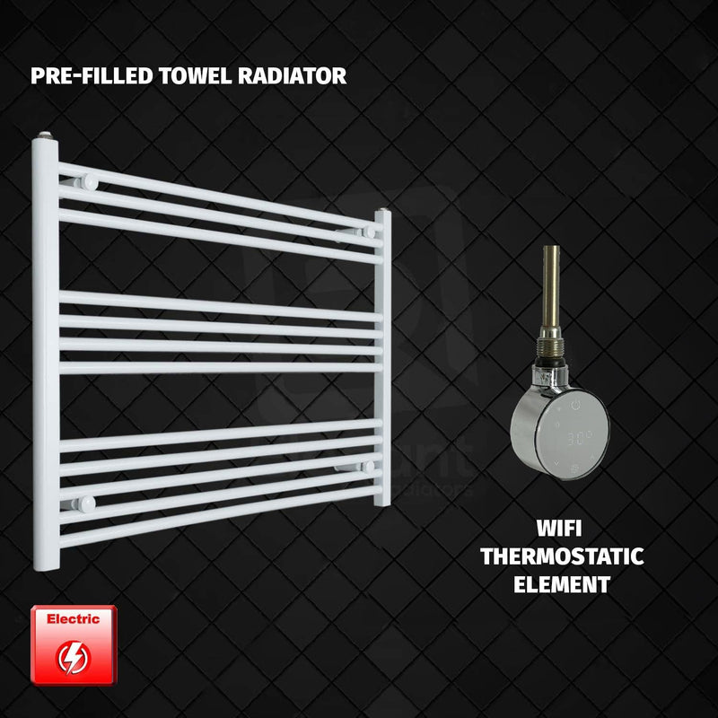ER-Wifi Thermostatic 1000 x 700 Flat White Pre-Filled Electric Heated Towel Rail