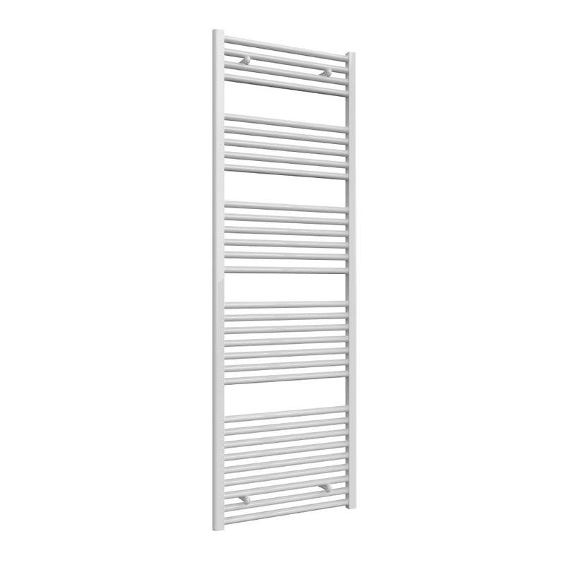 600mm Wide x 1744mm Heated Towel Rail Straight White Central Heating