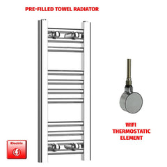 ER-Wifi Thermostatic 250 x 600 Flat Chrome Pre-Filled Electric Towel Radiator