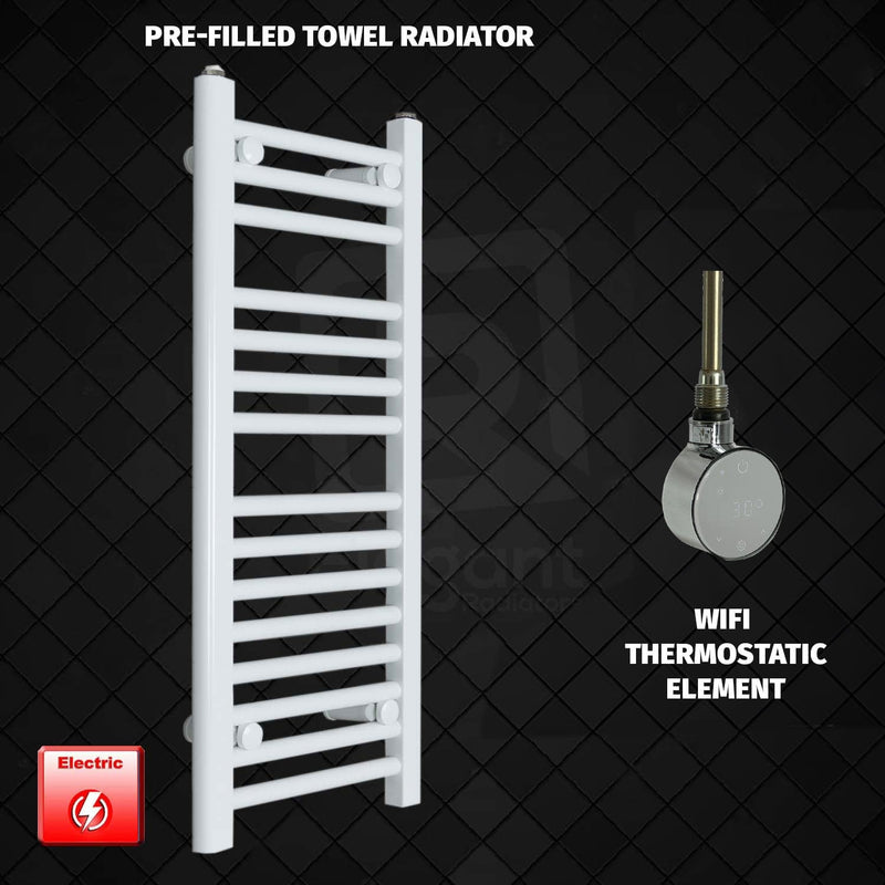 ER-Wifi Thermostatic 300 x 800 High Flat White Pre-Filled Electric Towel Radiator