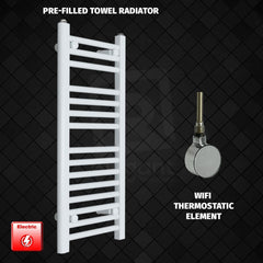 ER-Wifi Thermostatic 350 x 800mm Flat White Pre-Filled Electric Towel Radiator