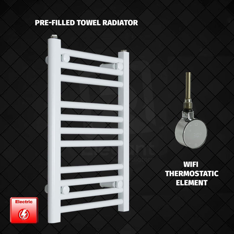 ER-Wifi Thermostatic 400 x 600 Flat White Pre-Filled Electric Towel Radiator