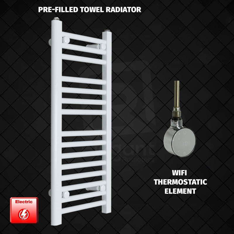 ER-Wifi Thermostatic 400 x 800 Flat White Pre-Filled Electric Towel Radiator