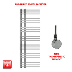 ER-Wifi Thermostatic 500 x 1500 Difta Pre-Filled Electric Towel Rail Flat Chrome