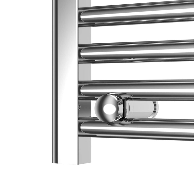 500 x 800 Flat Chrome Pre-Filled Electric Heated Towel Rail