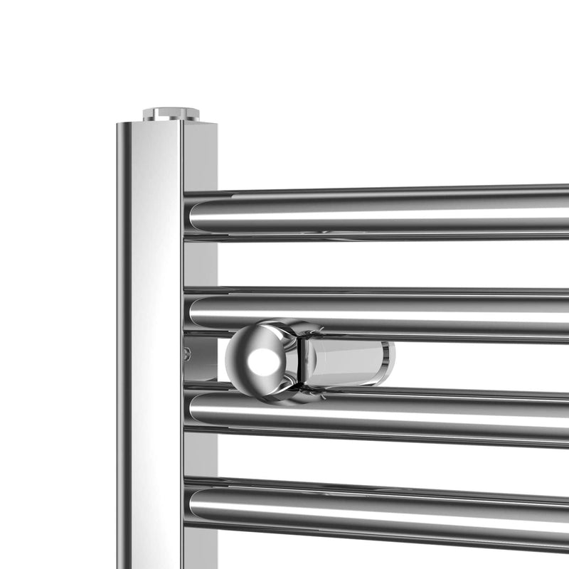 500 x 800 Flat Chrome Pre-Filled Electric Heated Towel Rail