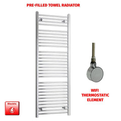 ER-Wifi Thermostatic 550 x 1500 Pre-Filled Electric Heated Towel Rail Chrome HTR