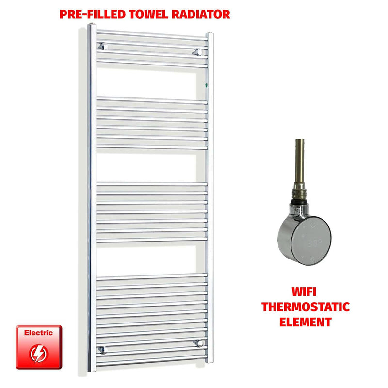 ER-Wifi Thermostatic 550 x 1600 Chrome Pre-Filled Electric Heated Towel Rail HTR