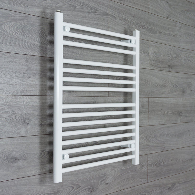 Without Valves 600 x 800 Heated Towel Rail Flat White Central Heating