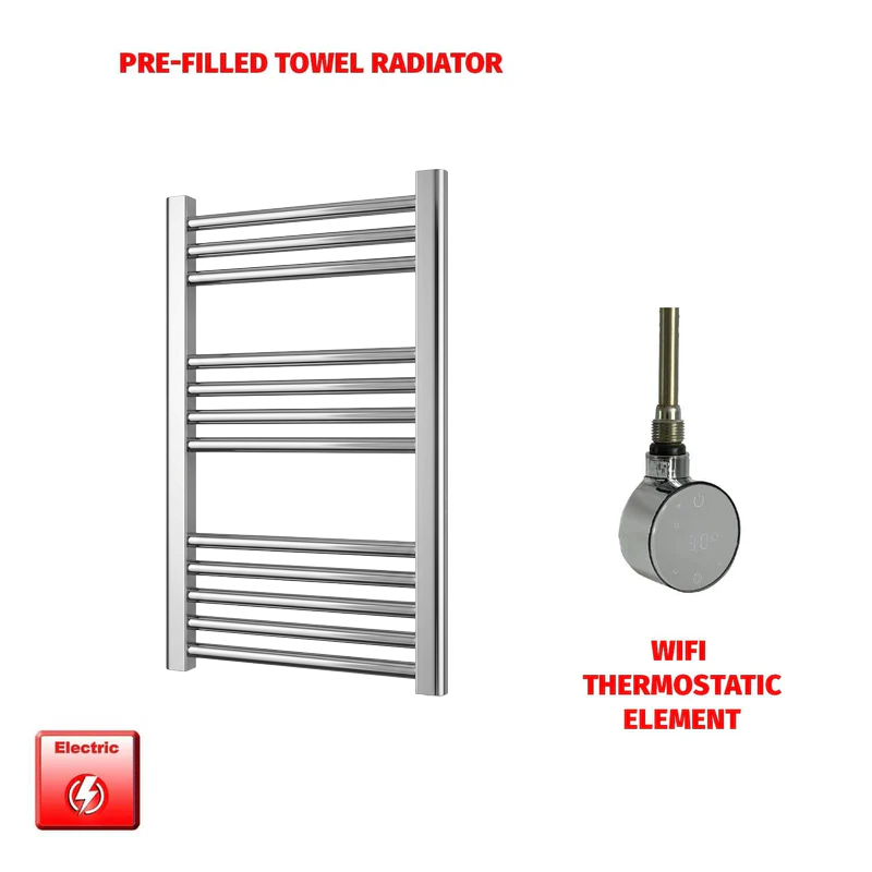 400 x 700mm Chrome Prefilled Electric Heated Towel Rail Radiator