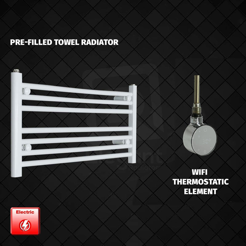 ER-Wifi Thermostatic 800 x 400 Flat White Pre-Filled Electric Heated Towel Rail