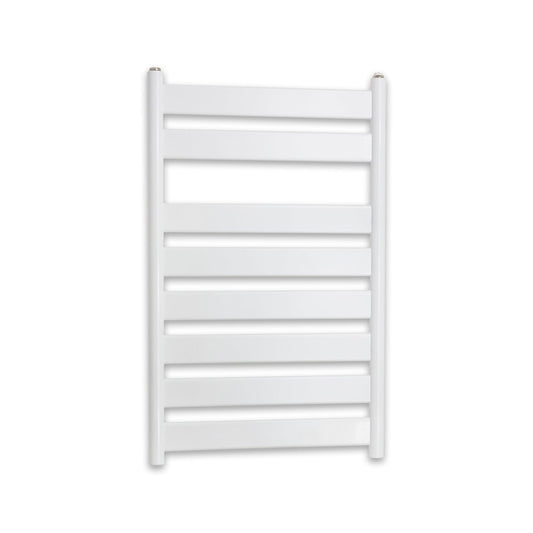 White Heated Towel Rail Dimensions - 750mm Pipe Centre, 800mm Overall Width