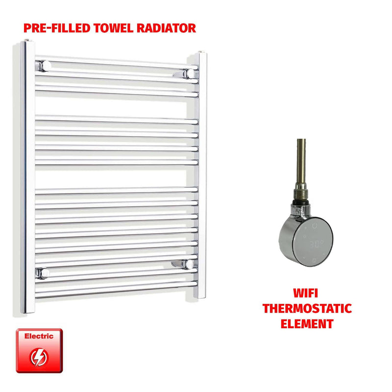 ER-Wifi Thermostatic 800mm High 550mm Pre-Filled Electric Towel Rail Radiator