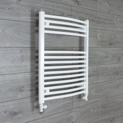 750 x 800 Heated Towel Rail Curved White Central Heating
