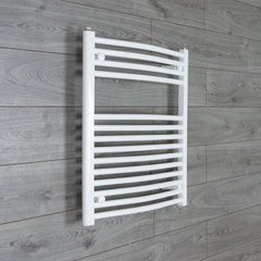 750 x 800 Heated Towel Rail Curved White Central Heating