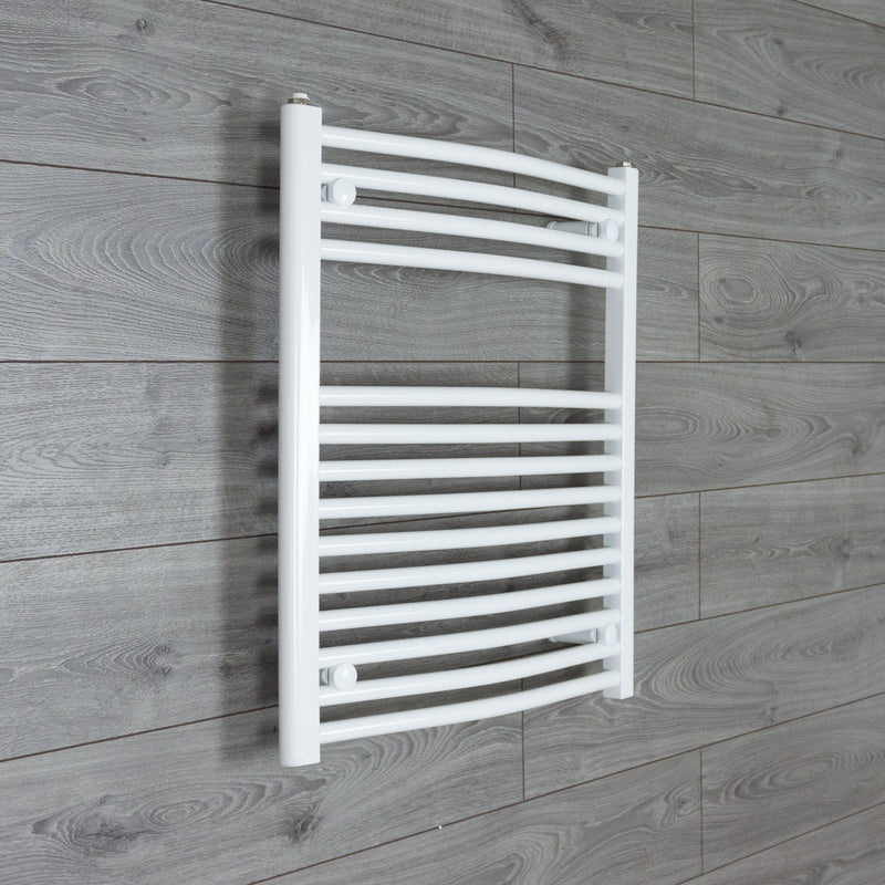 750 x 800 Heated Towel Rail Curved White Central Heating