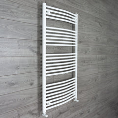 750 x 1500 Hight Heated Towel Radiator in Curved White