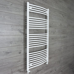 750 x 1500 Hight Heated Towel Radiator in Curved White