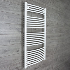 750 x 1500 Hight Heated Towel Radiator in Curved White