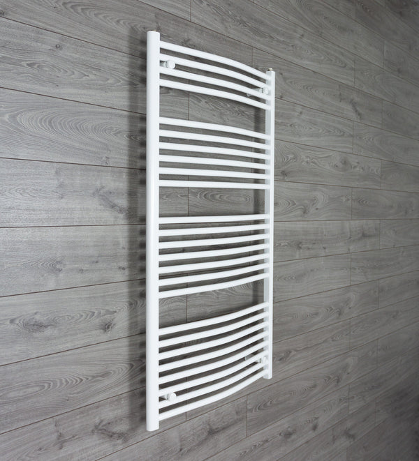 750 x 1500 Hight Heated Towel Radiator in Curved White