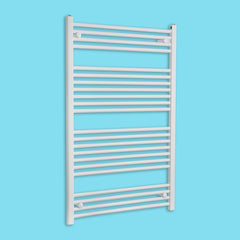 750 x 1200 Heated Towel Rail Straight White Central Heating