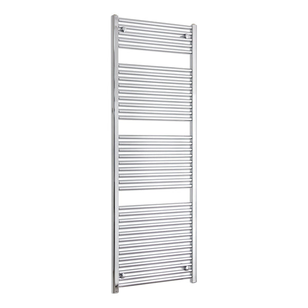 500 x 1744 Straight Heated Towel Radiator Chrome 25mm Tubes