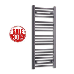 Without Valves Black Towel Rail 1000 mm High 400 mm Wide Central Heating