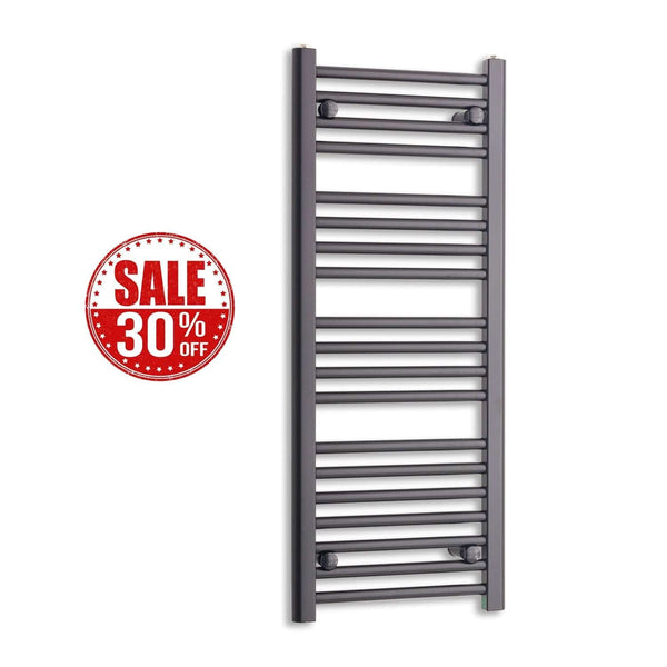 Without Valves Black Towel Rail 1000 mm High 400 mm Wide Central Heating