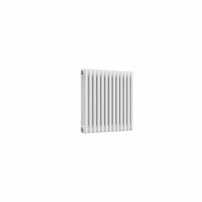 3 Column / 600 x 605 mm Reina Colona White Traditional Column Horizontal Radiator