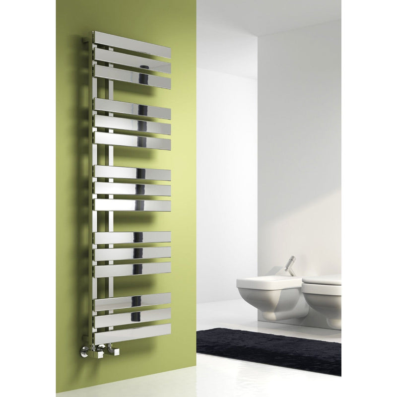 Reina Sesia Designer Vertical Chrome Steel Towel Rail Radiator