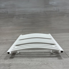 600 x 700 Heated Towel Rail Curved White Central Heating