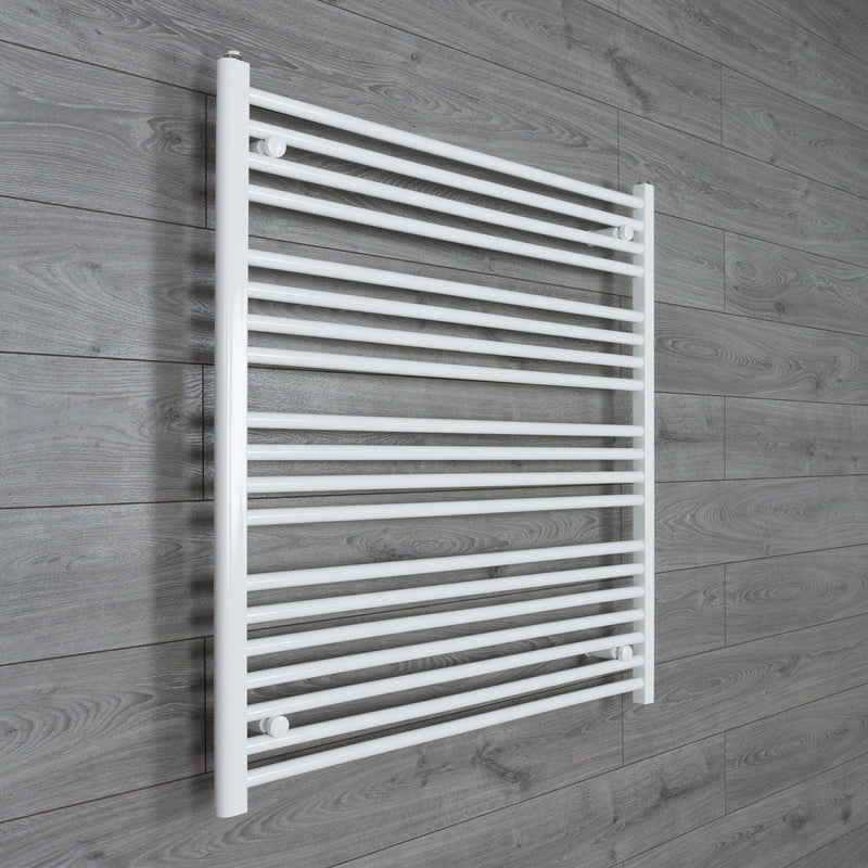 Towel Rail Only 1000mm Wide 1000mm High Flat White Heated Towel Radiator