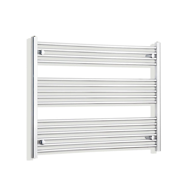 1000mm Wide 800mm High Flat Chrome Heated Towel Rail