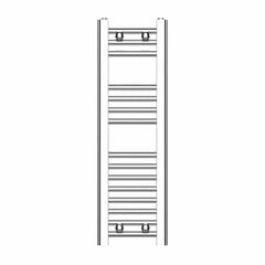 250 x 800 Chrome Dual Fuel Flat Heated Towel Rail
