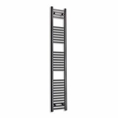 Towel Rail Only 300mm Wide 1800mm High Flat Black Towel Rail Radiator HTR