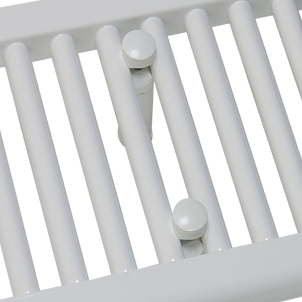 300mm Wide 400mm High Flat White Heated Towel Rail Radiator