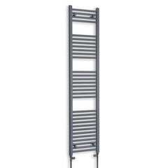 400mm Wide 1800mm High Flat Anthracite Heated Towel Rail