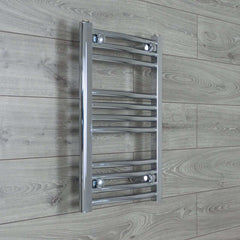 Towel Rail Only 400mm Wide 600mm High Curved Chrome Heated Towel Rail