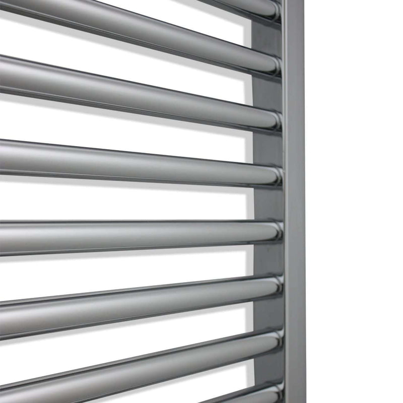 400mm Wide 600mm High Curved Chrome Heated Towel Rail