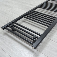 450mm Wide 600mm High Heated Towel Rail Flat Black
