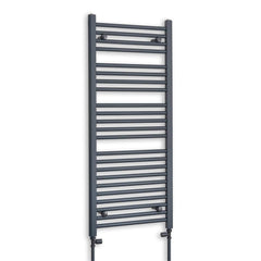 500mm Wide 1200mm High Flat Anthracite Heated Towel Rail