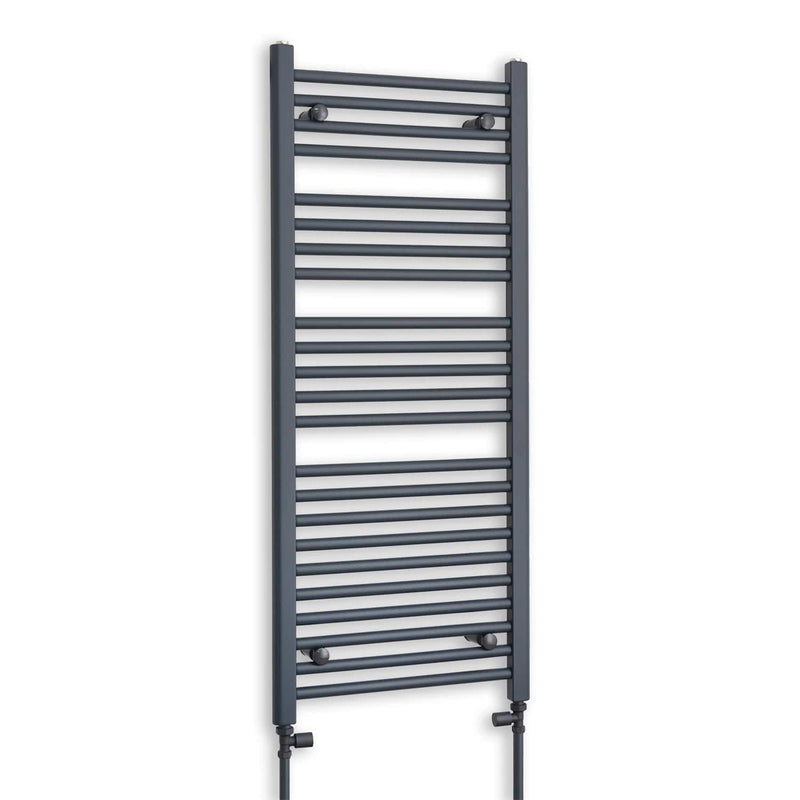 500mm Wide 1200mm High Flat Anthracite Heated Towel Rail