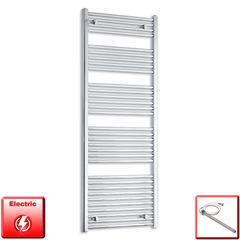 Single Heat 500mm Wide 1603mm High Straight Chrome Heated Towel Rail HTR