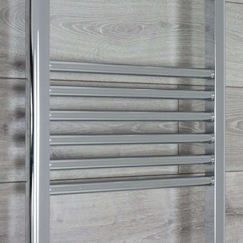 500mm Wide 1744mm High 25mm Tubes Straight Chrome Towel Rail