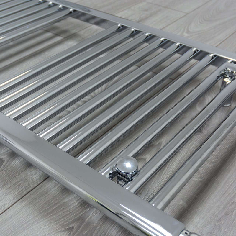 500mm Wide 1744mm High 25mm Tubes Straight Chrome Towel Rail