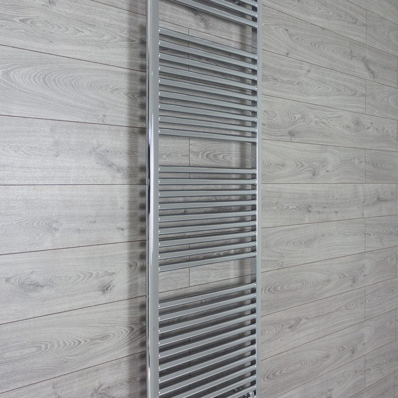 Towel Rail Only 500mm Wide 1744mm High 25mm Tubes Straight Chrome Towel Rail