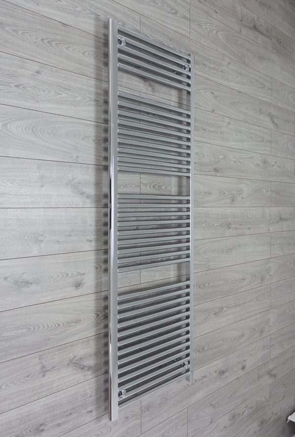 Towel Rail Only 500mm Wide 1744mm High 25mm Tubes Straight Chrome Towel Rail
