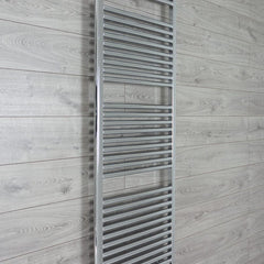 With Straight Valve 500mm Wide 1744mm High 25mm Tubes Straight Chrome Towel Rail