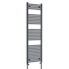500mm Wide 1800mm High Flat Anthracite Heated Towel Radiator